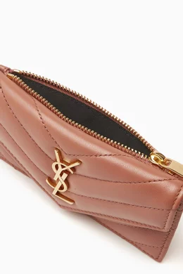 Buy SAINT LAURENT Pink Cassandre Fragments Flap Card Case in