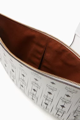 Buy MCM White Medium Aren Crossbody Bag in Visetos Monogram Canvas for Women Online Ounass Kuwait