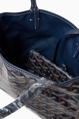 Buy Goyard Pre-Loved Blue Unused Mini Anjou Reversible Tote Bag in