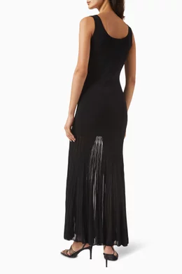 Buy Michael Kors Black Sheer Maxi Dress in Viscose-blend for