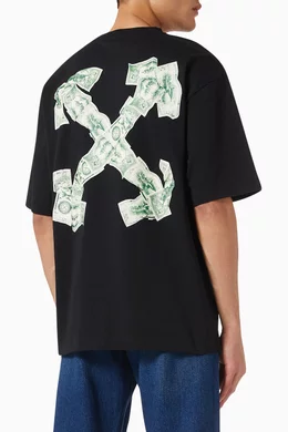 Buy Off-White Black Cash Arrow Skate T-shirt in Cotton for
