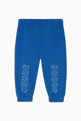 Buy Off-White Blue Bookish Diag Sweatpants in Cotton for Baby Boys