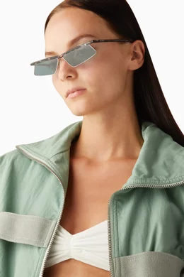 Buy The Attico Blue x Linda Farrow Aria Cat Eye Sunglasses