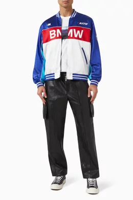 Buy Kith Multicolour x BMW Souvenir Moto Jacket in Satin for Men