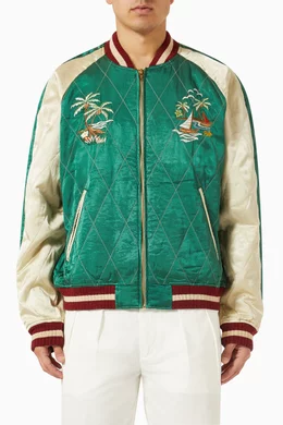 Buy Polo Ralph Lauren Green Embroidered Bomber Jacket for Men