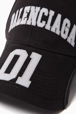 Buy Balenciaga Black Basketball Series Cap in Cotton Drill