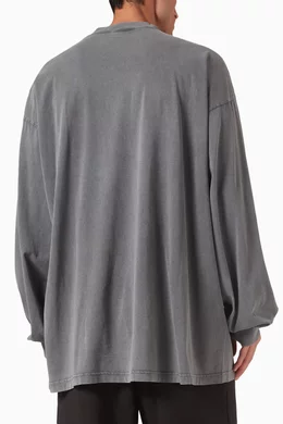 Buy Balenciaga Black Tbilisi Large Fit T-shirt in Tubular