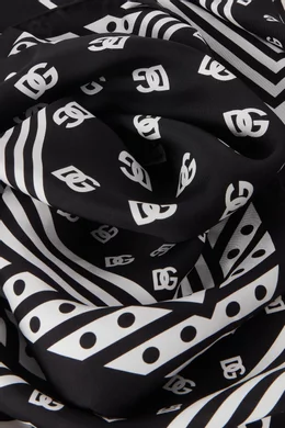 【送料&関税込】Dolce & Gabbana Logo Scarf Dolce & Gabbana - Blue & Orange Wool Logo Scarf