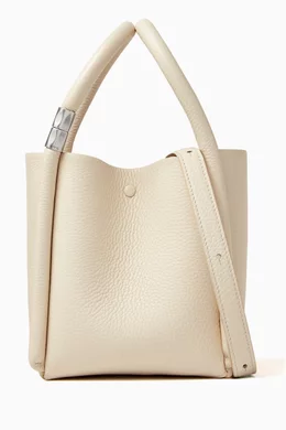 Buy BOYY White Lotus 14 Tote Bag in Pebbled Leather for Women