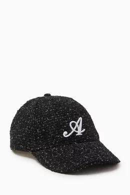 Buy Axel Arigato Black Signature Cap in Boucle for Men Online