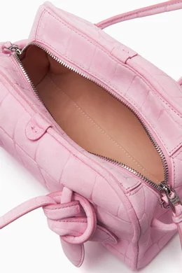 Buy Jacquemus Pink Le Petit Turismo Small Tote Bag in Croc