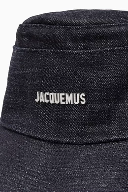 Buy Jacquemus Blue Le Bob de-Nimes Bucket Hat in Denim for