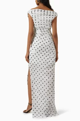 【JACQUEMUS】LA ROBE RITA' DRESS JACQUEMUS Off-shoulder dress LA ROBE RITA LONGUE in black