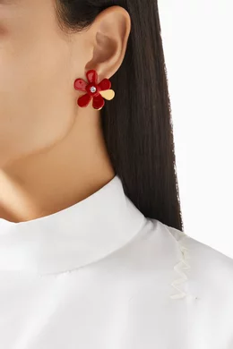 ピアス MARNI 'Flower Pop' earrings Black enameled metal Flower Pop earrings | Marni