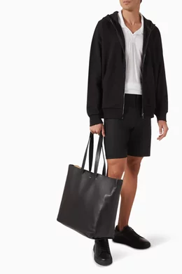Buy Calvin Klein Black Tote Bag in Leather for Men Online Ounass