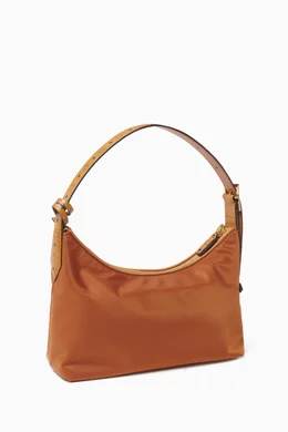 Buy MCM Brown Small Aren Hobo Shoulder Bag in Recycled Nylon