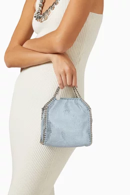 Buy Stella McCartney Blue Tiny Falabella Pearl Tote Bag in