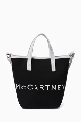 Buy Stella McCartney Black Logo Crossbody Tote Bag in