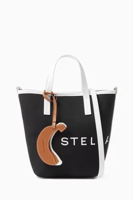 Buy Stella McCartney Black Logo Crossbody Tote Bag in
