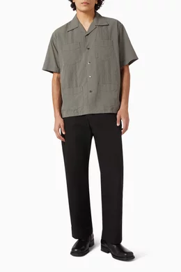 Buy Neighborhood Green Guayabera Shirt in Cotton for Men Online