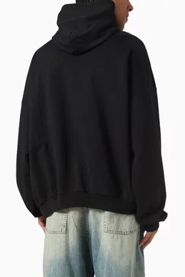 Buy Balenciaga Black Bb Garderobe Large Fit Hoodie in Archetype