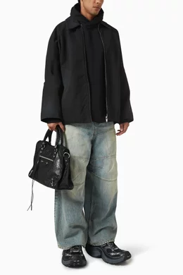 Buy Balenciaga Black Bb Garderobe Large Fit Hoodie in Archetype