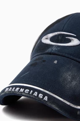 Buy Balenciaga Blue Loop Sports Icon Cap in Cotton Drill for