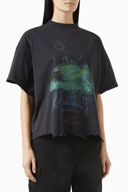 【BALENCIAGA】Diy Imprint Tシャツ Balenciaga DIY Imprint Cropped T-Shirt | Saks Fifth Avenue