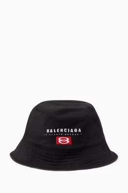 帽子 Balenciaga Bucket Hat Cotton Drill Black Buy Balenciaga Black Unisex Bucket Hat in Cotton for UNISEX Online