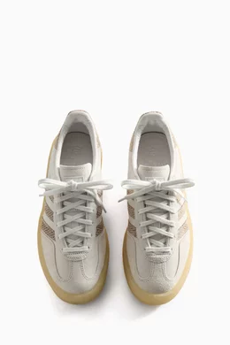 adidas gazelle silver green womens Adidas Clarks 8th Street Samba by Ronnie Fieg Chalk White Green   Silhouette Sneakers & Art