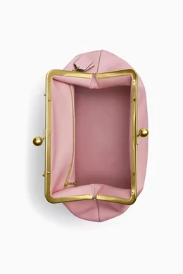 Buy Coach Pink Large Kisslock Frame Bag in Leather for Women