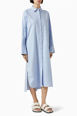 princess polly baby blue dress Buy COS Blue Sailor-collar Dress in Cotton For Women Online main image 0