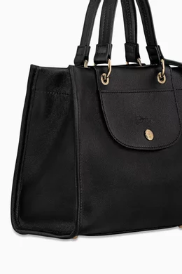 VIP【関税送料無料】希少 LONGCHAMP BLACK LEATHER CABAS TOTES Buy Longchamp Black Small Cabas Tote Bag in Leather for