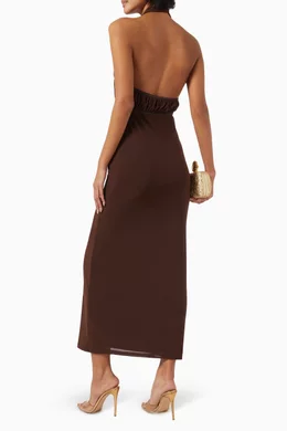 ruffle brown dress Misha Tillie Dress Brown main image 0