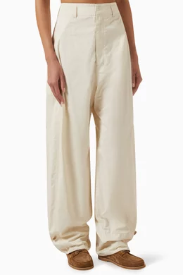【送料&関税込】Lemaire Pants In Lilla Cotton Cotton Large Pants – La Garçonne