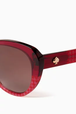 Buy Kate Spade New York Burgundy Josi Cat-eye Sunglasses in 