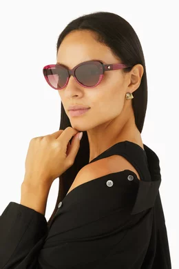 Buy Kate Spade New York Burgundy Josi Cat-eye Sunglasses in  display picture 2