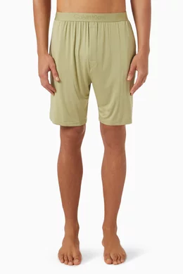 Buy Calvin Klein Green Sleep Shorts in Modal Jersey for Men Online