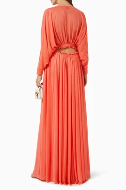 pinko orange dress Pinko Cap Sleeves Dress