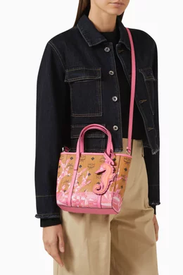 Pink Tote Mcm Shopper Rosa Buy MCM Pink Mini Toni Shopper Tote Bag