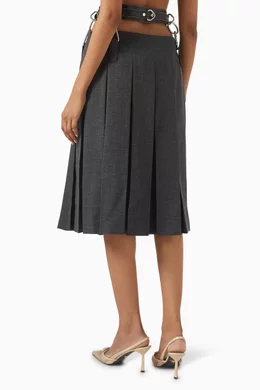 PRADA VIRGIN WOOL MIDI SKIRT ミディスカート Prada A-Line Midi Wool Skirt - Bergdorf Goodman