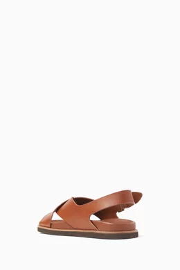 Buy Polo Ralph Lauren Brown Zane Sandals in Leather for Men Online