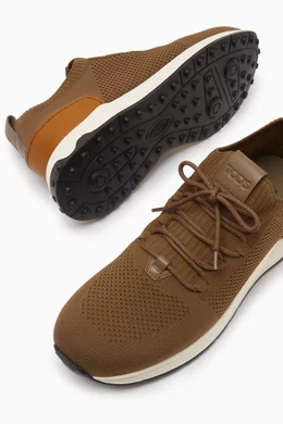 Buy Tod's Black Calzino Sneakers in Mesh Leather for Men Online