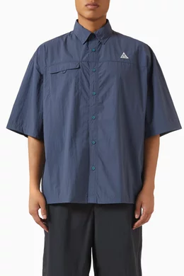 Buy Nike Blue ACG Orb Weaver UV Repel Oversized Shirt for Men