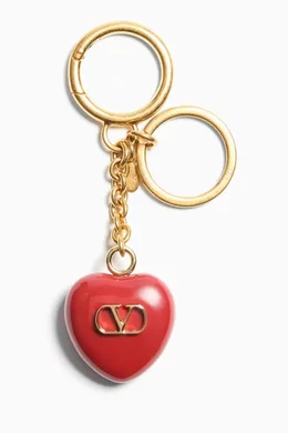 【関税＆送料込み】Valentino Garavani Bag Charm Keyring Coe Buy Valentino Garavani Metallic Coeur Royal Bag Charm