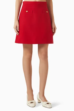 スカート VALENTINO GARAVANI Short skirt, 40 (S) Valentino - Black Lace A-Line Short Skirt | Mitchell Stores
