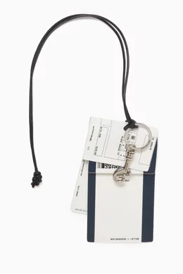 Buy Balenciaga White Train Ticket Charm Keychain for UNISEX Online
