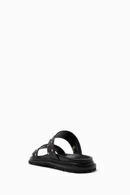 Buy Jimmy Choo Black Elda Sandals in Calf Leather for Men Online