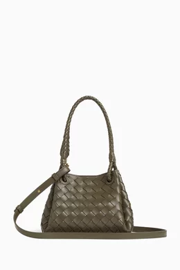 Buy Bottega Veneta Green Small Parachute Bag in Intrecciato