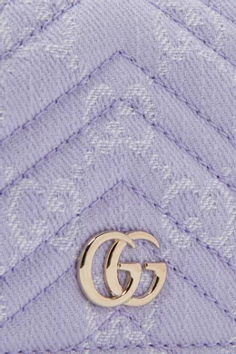 Buy Gucci Purple GG Marmont Card Case Wallet in Matelassé Chevron